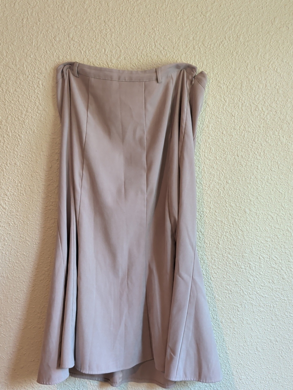Dress Barn A-Line Midi Skirt in Light Taupe